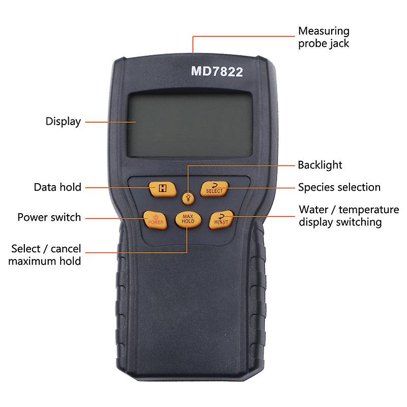 Md7822 Grain Moisture Meter Lcd Display Humidity Tester Contains Wheat Corn Rice Moisture Water Damp Detector Tester 40% Off