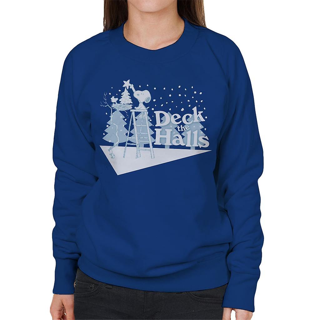 Peanuts Christmas Snoopy Deck The Halls Women's Sweatshirt