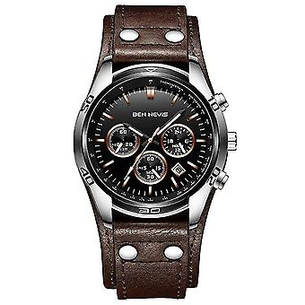Relojes militares reloj de cuero reloj de pulsera reloj cuarzo reloj