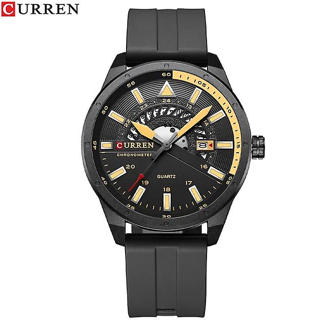 Curren Herreure Top mærke Luksus Quartz Watch Mænd Mode Silikone Rem Army Vandtæt Mænd Håndledsur