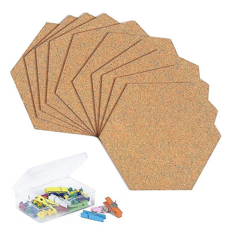 Cork Bulletin Board Hexagon-1/2inch Thick Self-adhesive Cork Board Tiles,decorative Display Boards