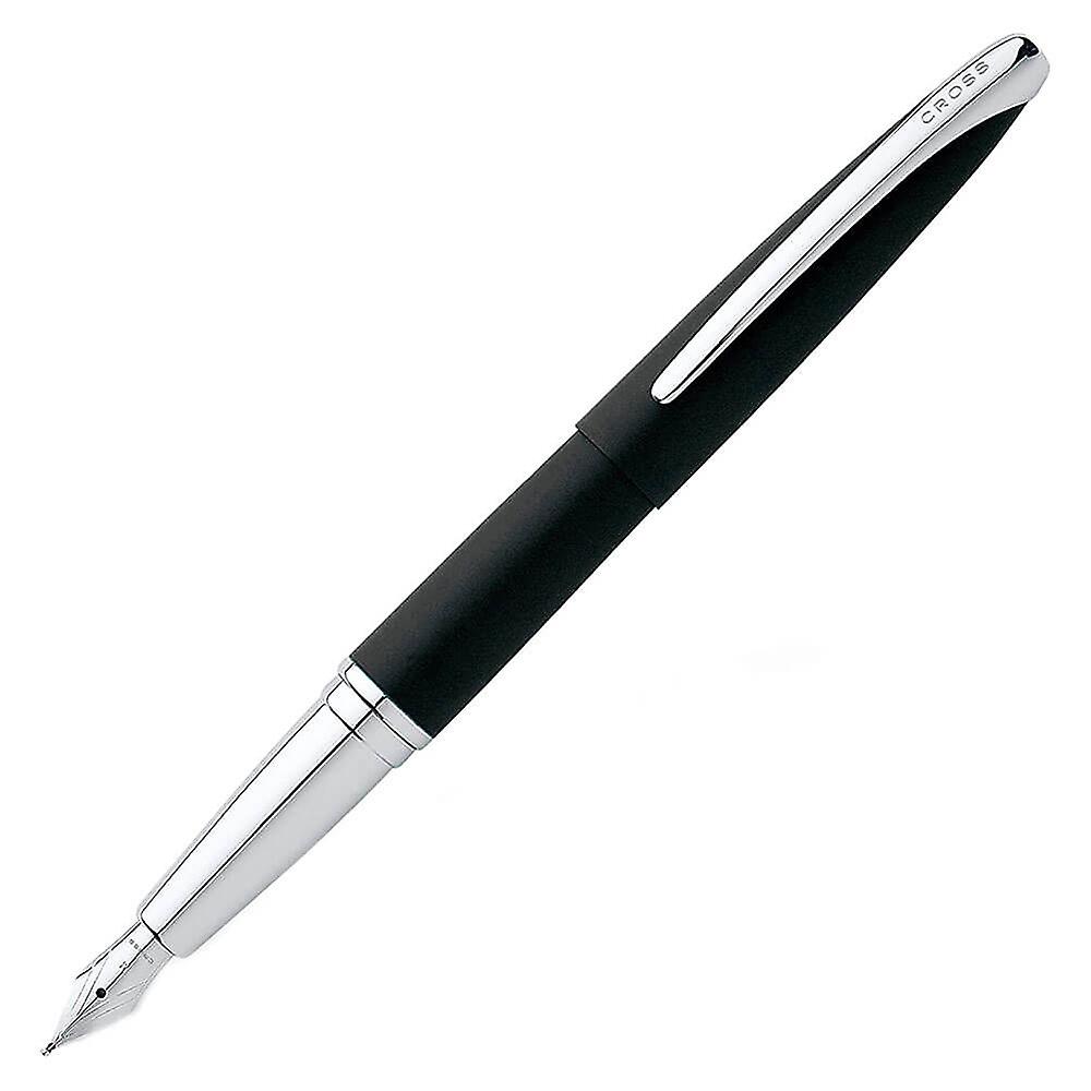 Cross ATX Basalt Fine Fountain Pen Black Precision Ground Stainless Steel Nib