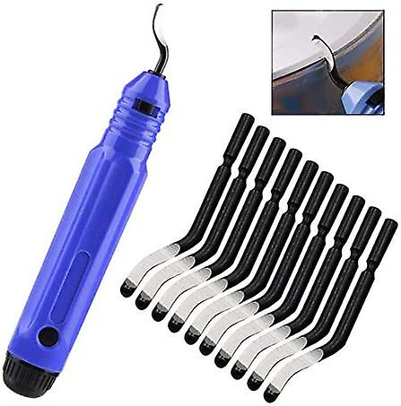 Deburring Tool, Set of 10 Pcs 360° Rotary Deburr BS1010 Steel Replacement Blades