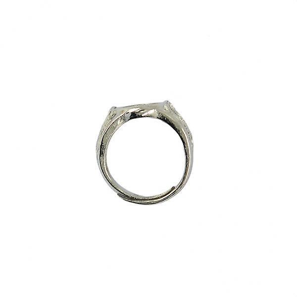 8xSilver Brass 10mm Round Bezel Adjustable Flower Ring Blank Bases Setting