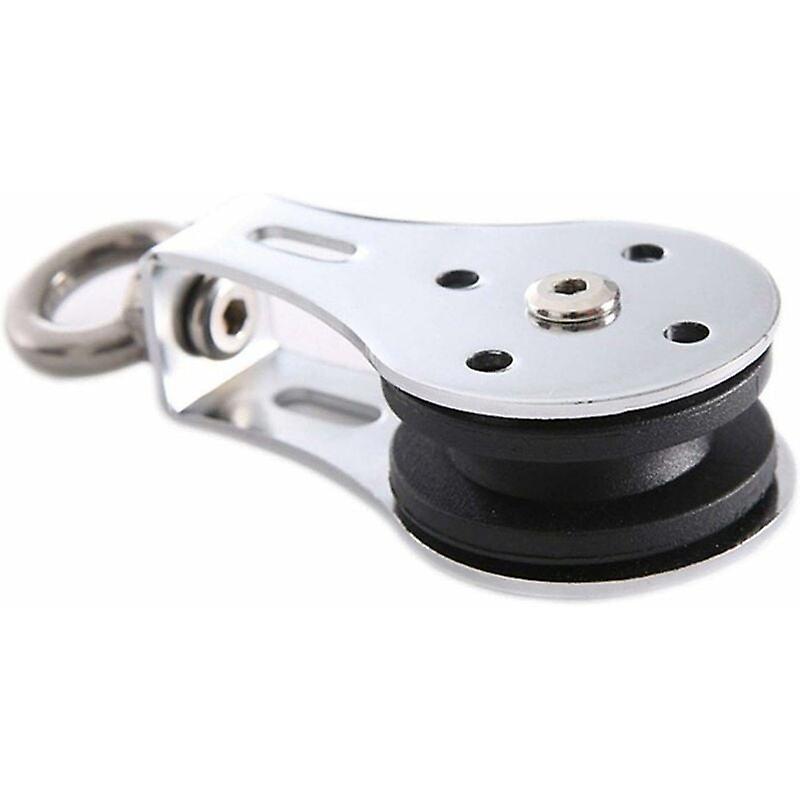 Lifting Pulley, 300kg Silent Pulley Stainless Steel Swivel Lifting Ring Lifting Wheel for Rolling Bodybuilding Fitness