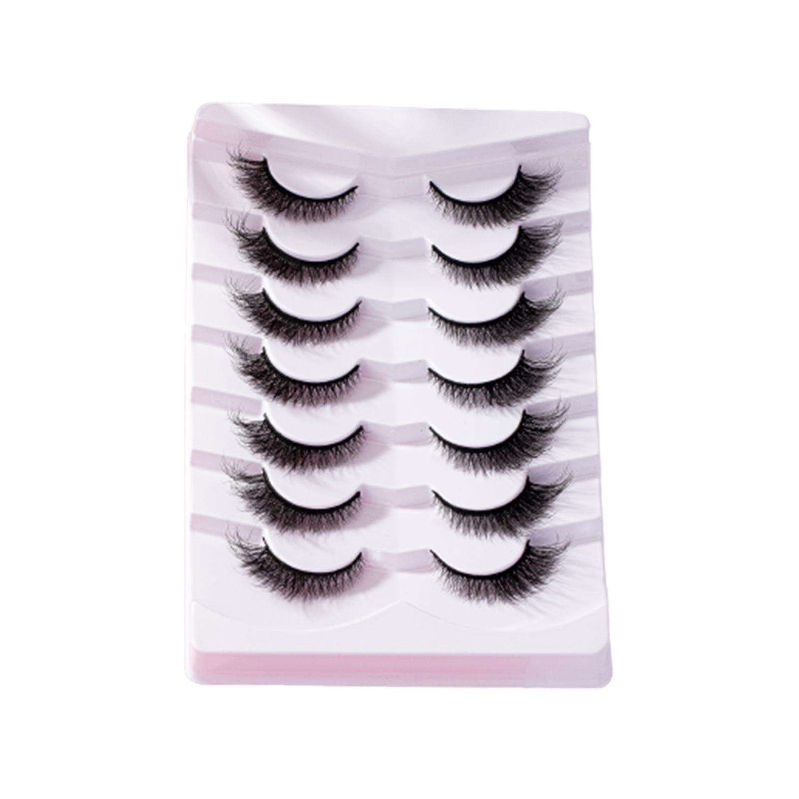 7 Pairs Half Eyelashes Multilayered Thick Volume Curling Up Lashes