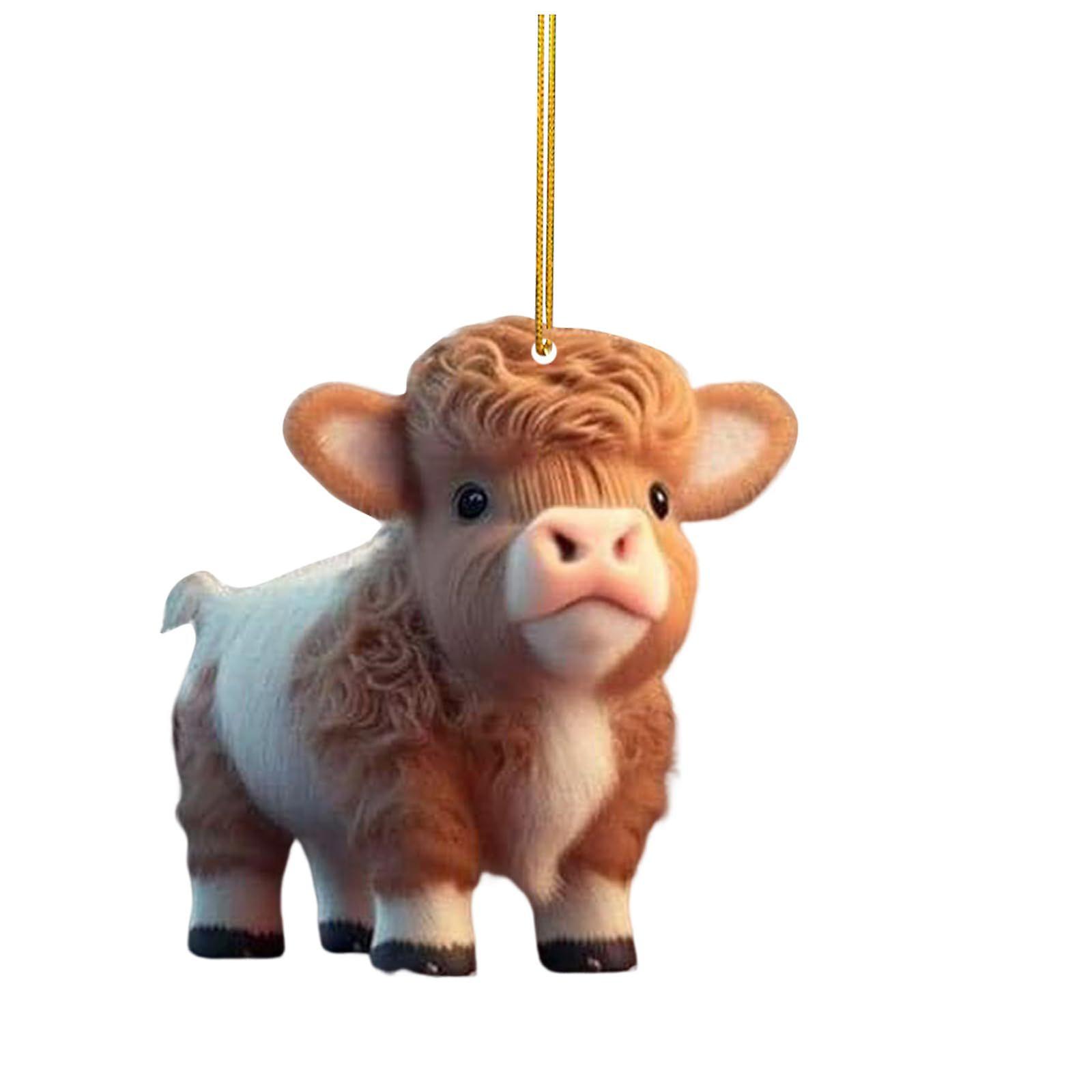 Cute Animal Plastic Hanging Statue Portable And Lightweight Ornament For Family Friends Neighbors Gift