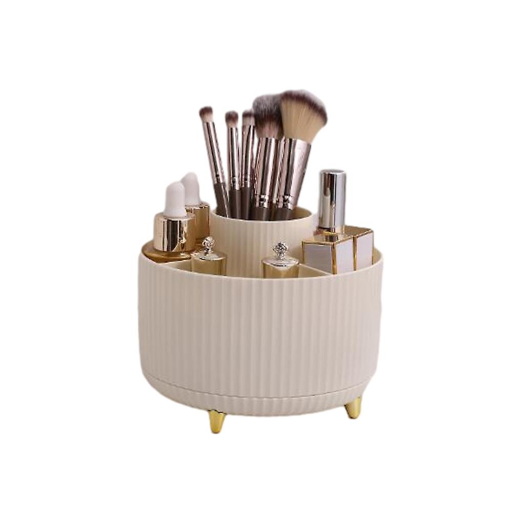 360 Rotating Makeup Brush Organizer With Lid