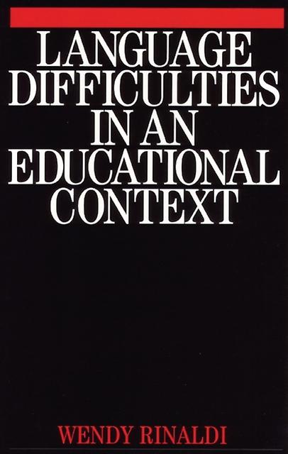 Language Difficulties In An Educational Context by Rinaldi Paperback