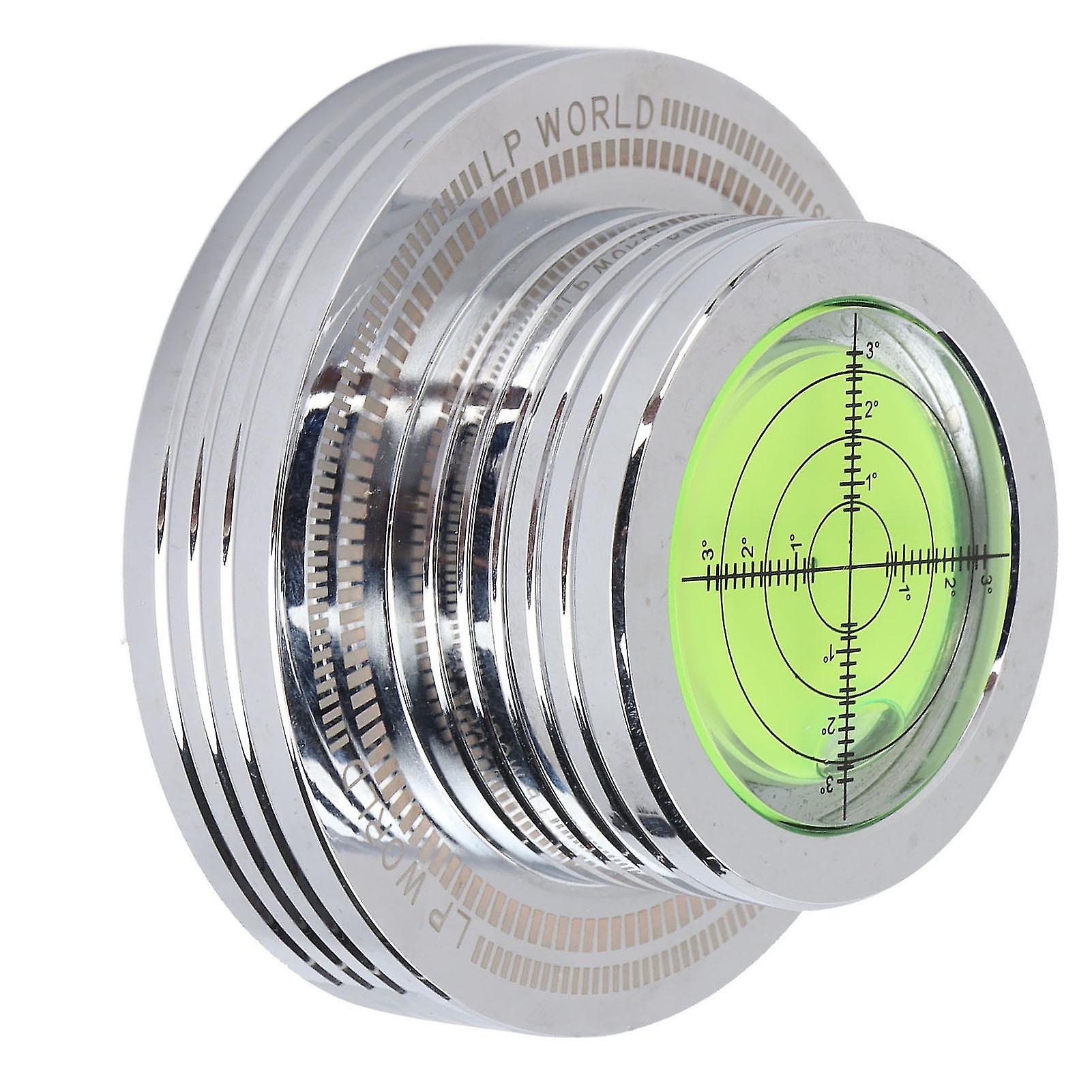 Record Weight Stablizer Turntable Disc Clamp with Bubble Leveling for LP Record Player 50HzSilver