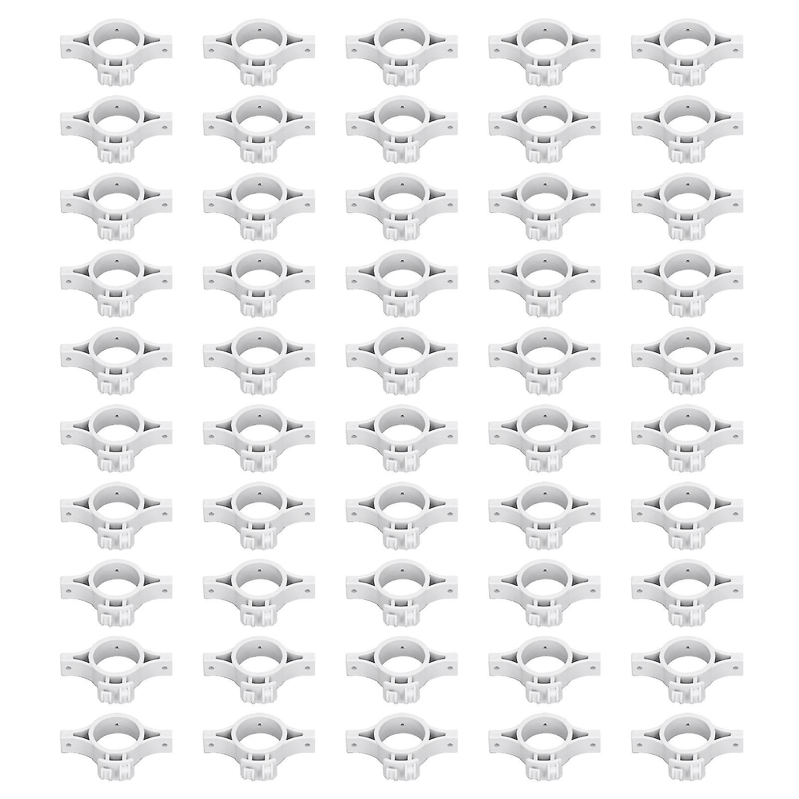 50pcs Electric Fence Insulators Pulse Electric Fence Terminal Rod Insulators with 3.2cm Hole for Farm Gray