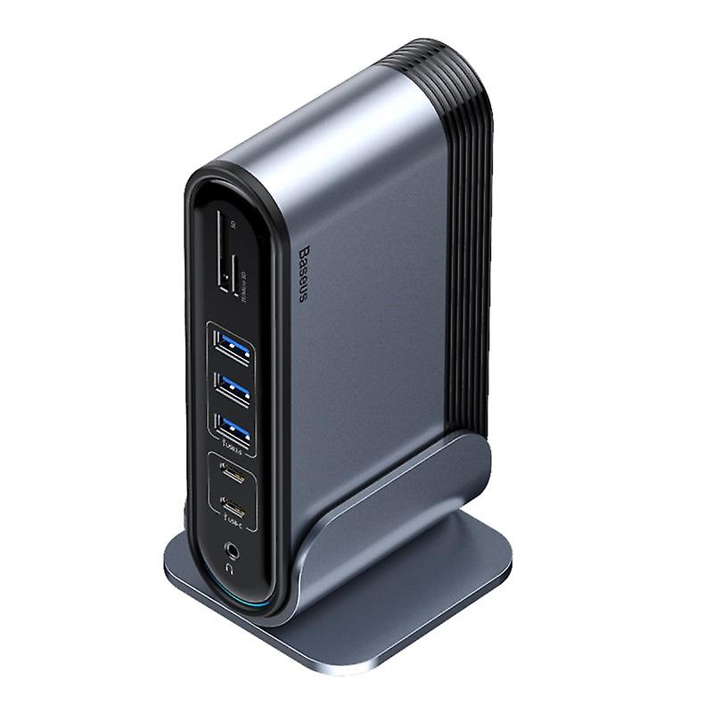Workstation Multi-function Type-c-hub Splitter 16-in-1 Multi-interface Docking Station With Power Supply