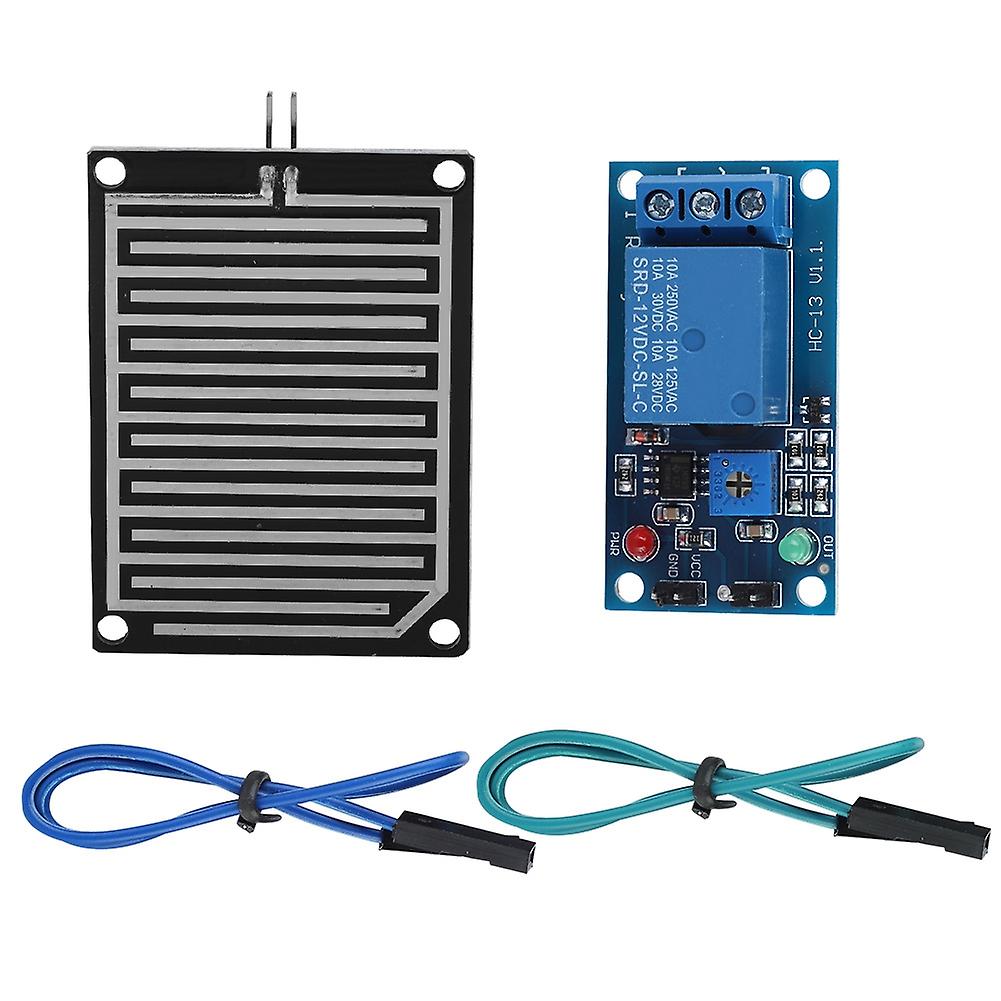 12V Rain Water Detection Sensor Module with Relay Control for Outdoor Rainfall Monitoring and Automatic Switching