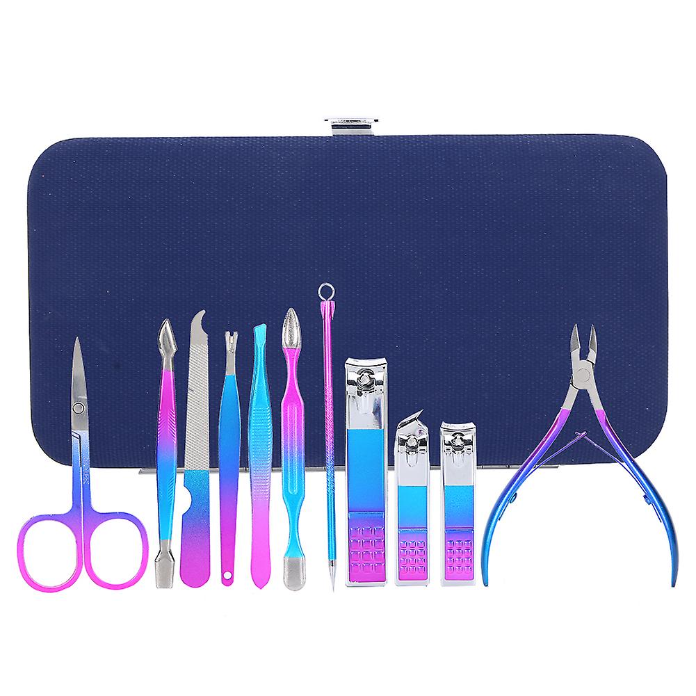 12 Pcs Nail Clipper Set, Eyebrow Scissors, Dead Skin Pusher, Manicure and Pedicure Kit (7023C)