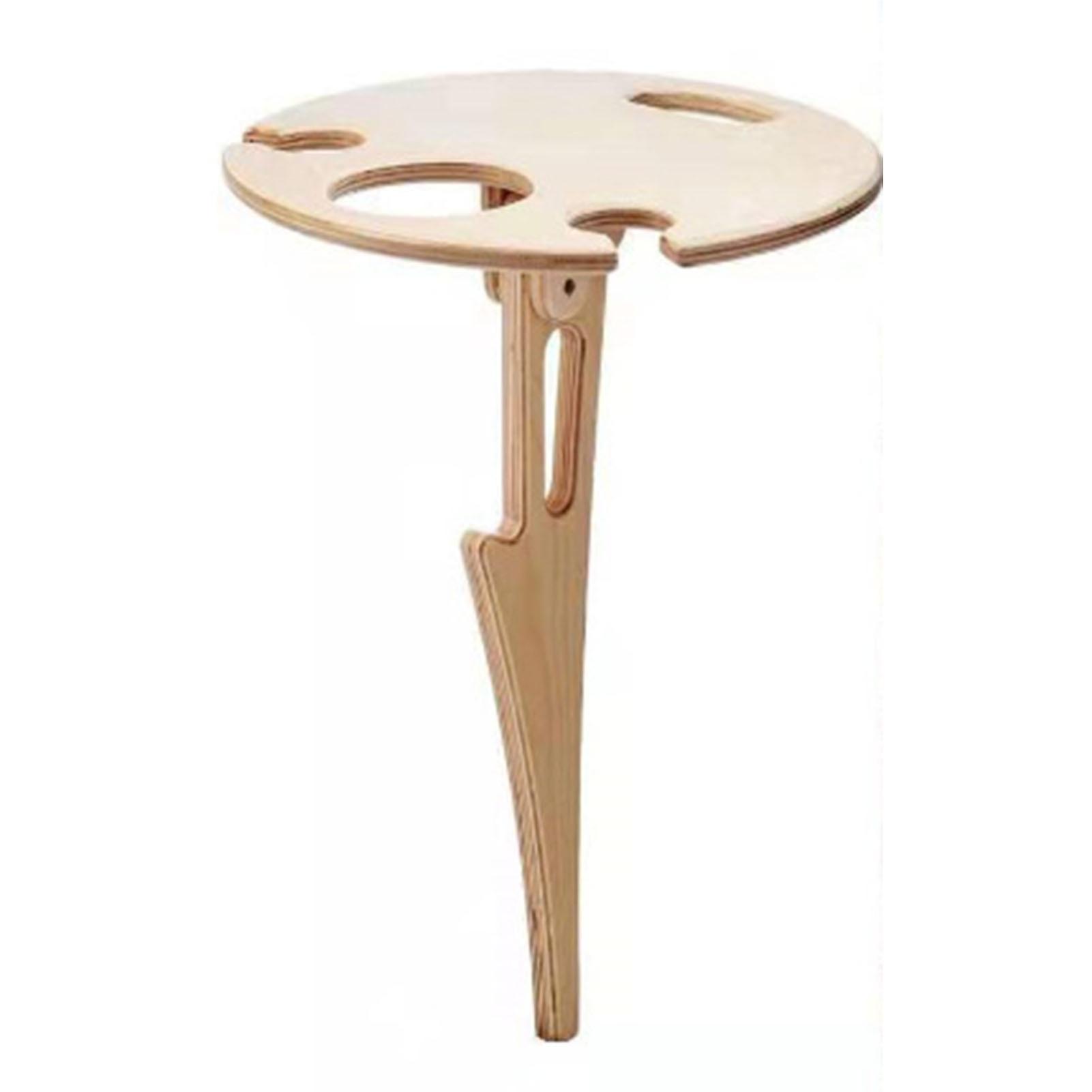 High-Quality Bamboo Portable Wine Table, Folding Wine Table with Large Capacity for Family Camping Adventures