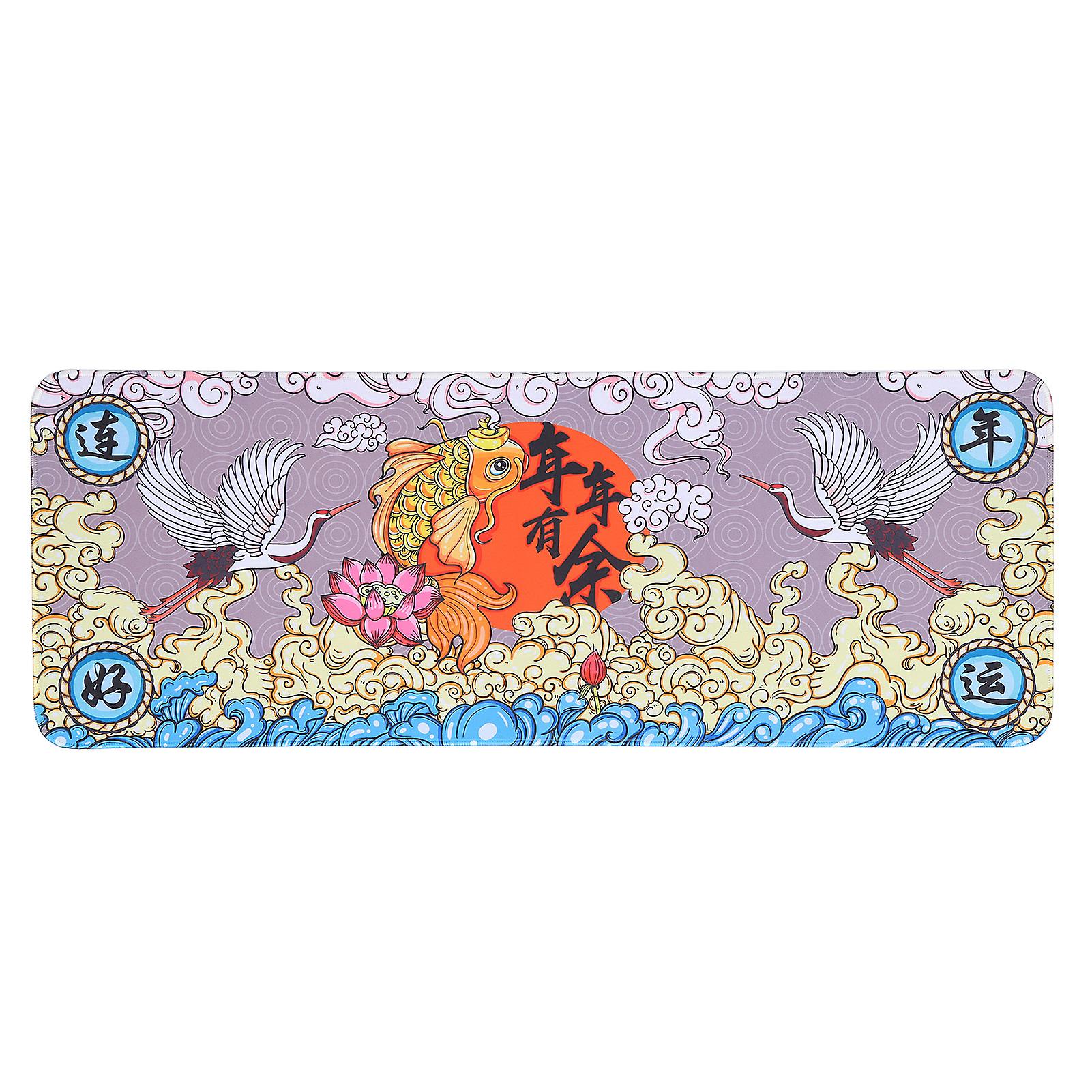 Mouse Pad Washable Rubber Computer Notebook Tablet Fish Pattern Large Game Pad Accessories