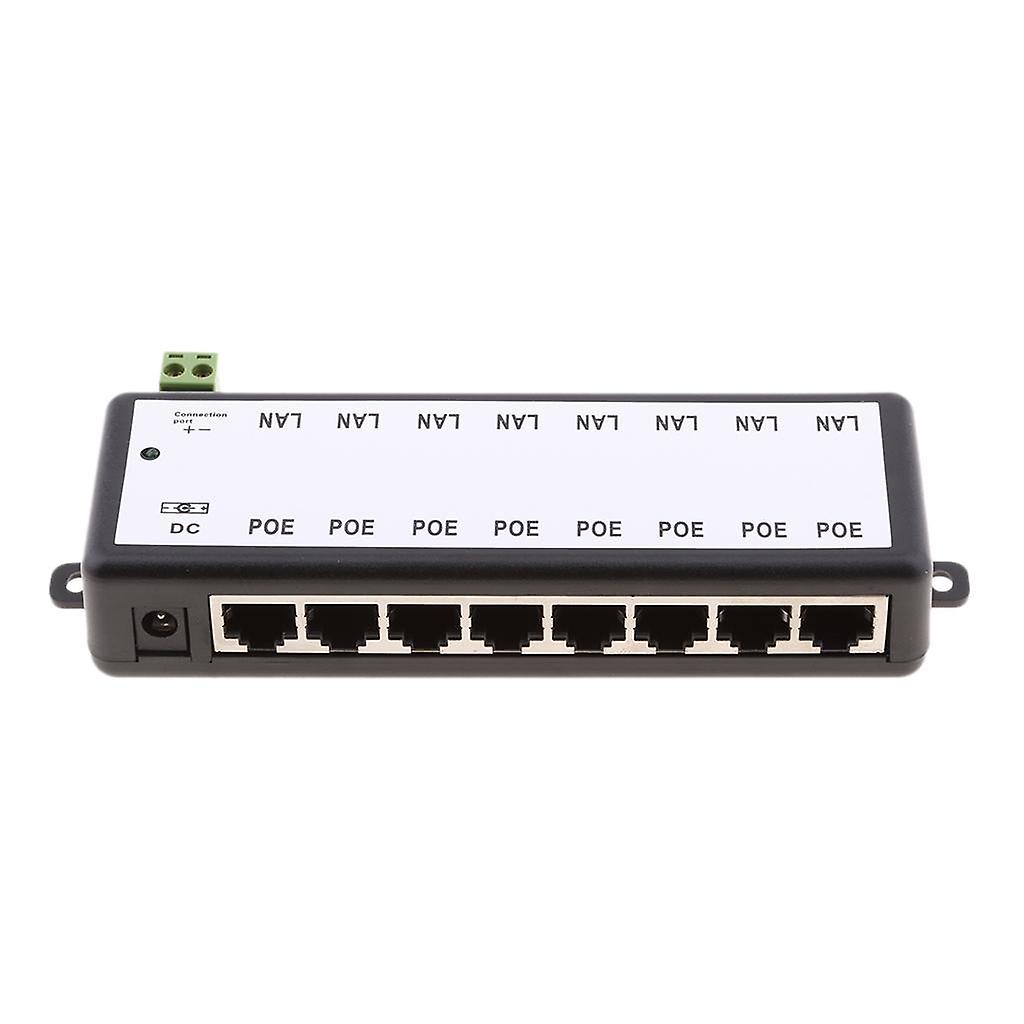 8 POE Ports 12-48V Injector Switch Passive Power Supply Module for Ethernet