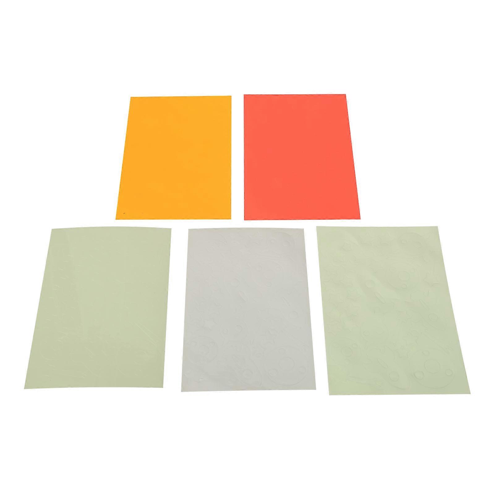 5pcs Glow in The Dark Stickers Star Moon Patterns Self Adhesive Glowing Ceiling Decals