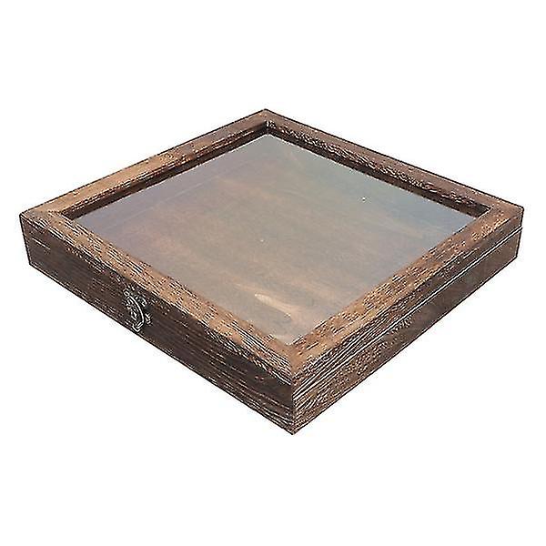 Sticlă Display Case Flori Shadow Boxes Colier container bijuterii display case lemn bijuterii cutii plante display box-dwdz
