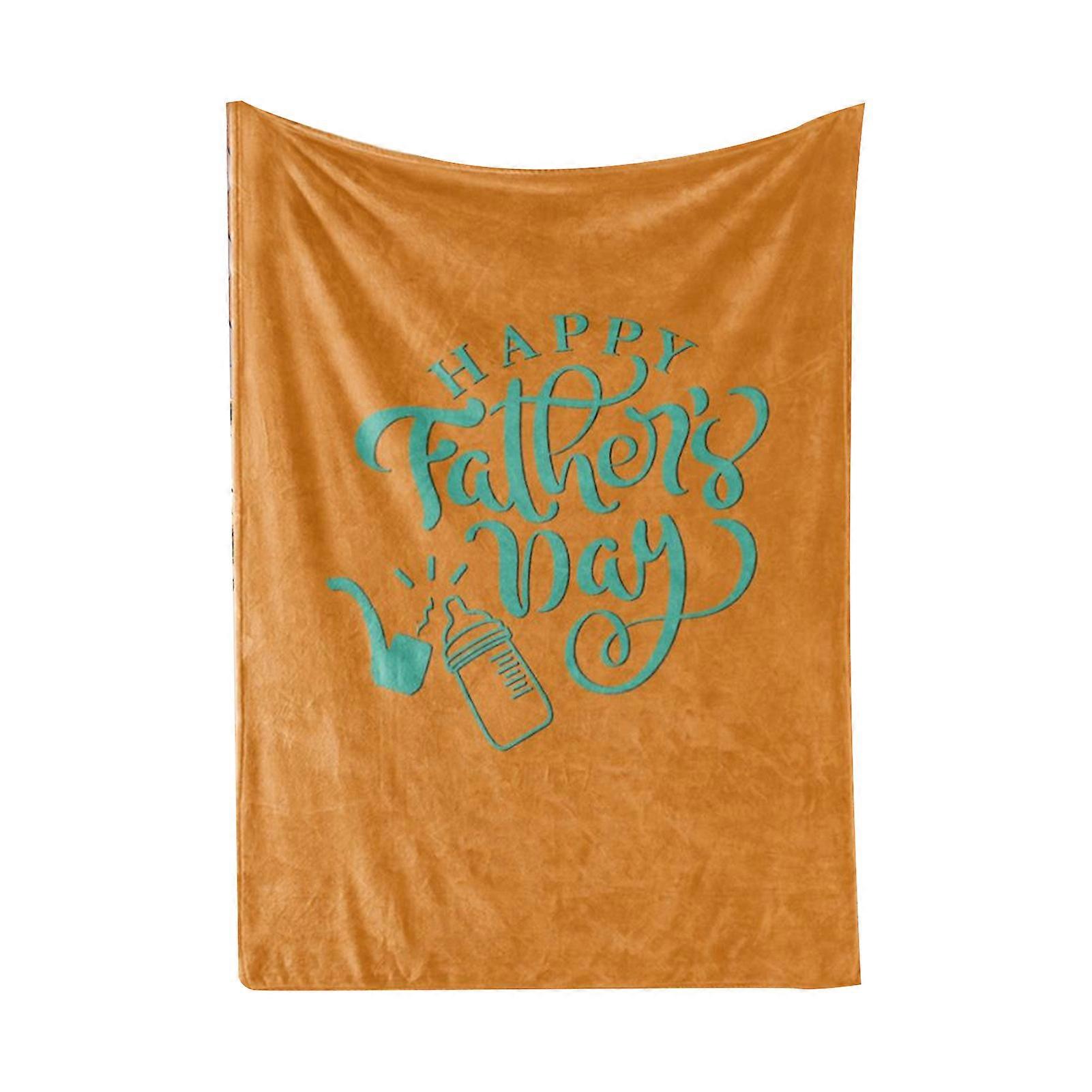 Air Conditioning Blanket Polyester Soft Comfortable Clear Printing Fathers Day Blanket for Home Office