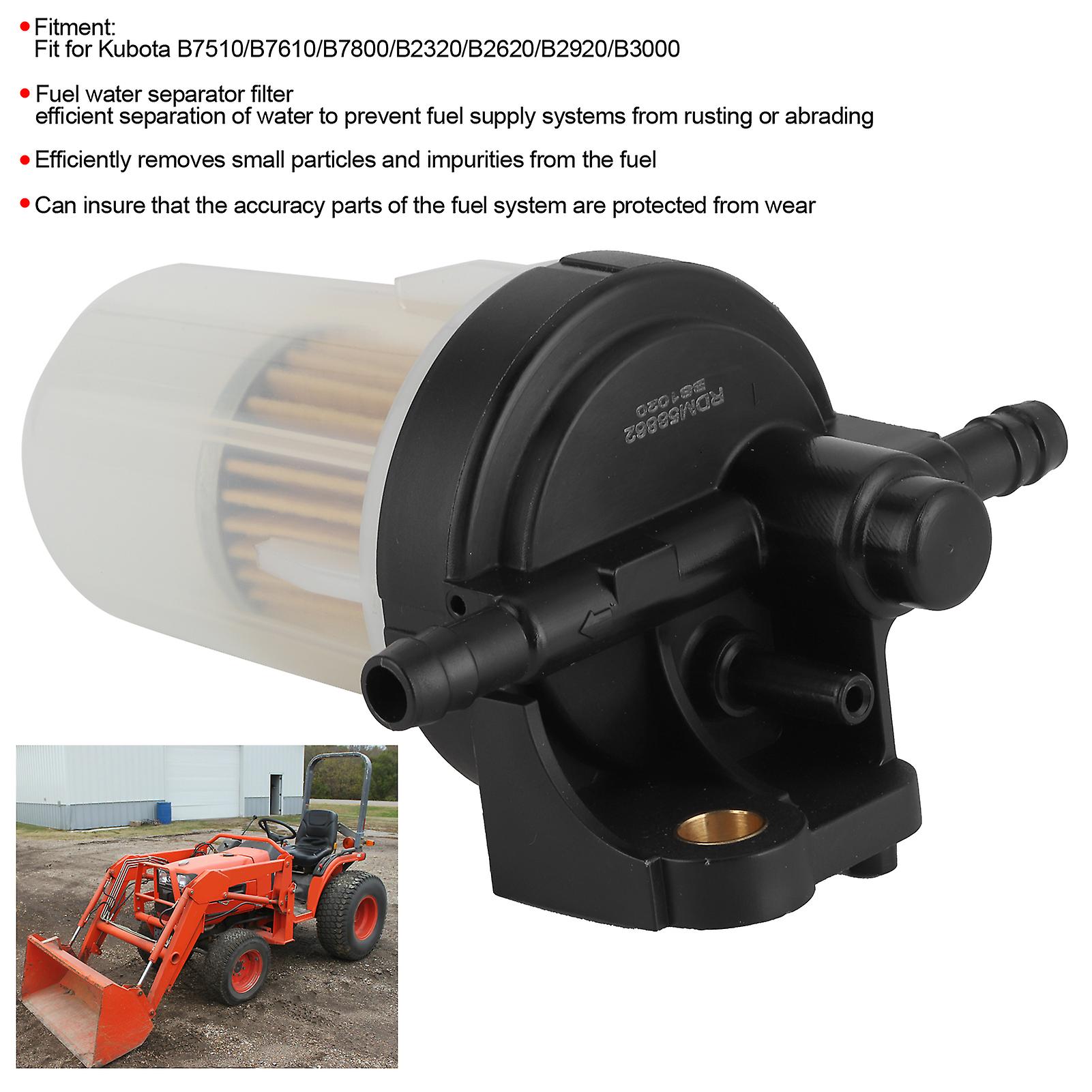 Fuel Filter 6A320‑58862 Water Separator Assembly Fit for Kubota B7510/B7610/B7800/B2320/B2620/B2920/B3000