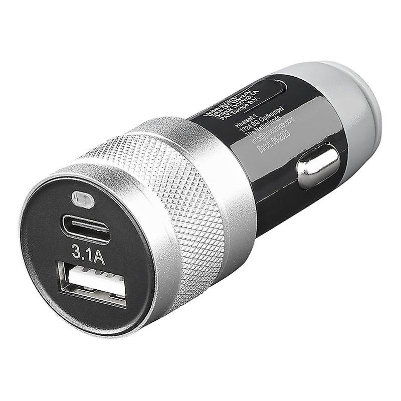2-Way USB Charger Type A + C 12V/24V 3100mA