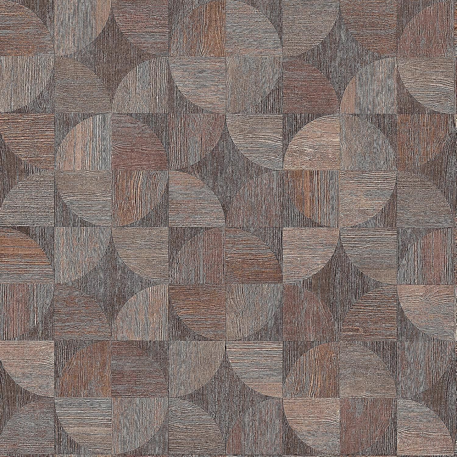 Hout behang Profhome 369131-GU vliesbehang licht gestructureerd in hout look mat bruin beige grijs 5,33 m2