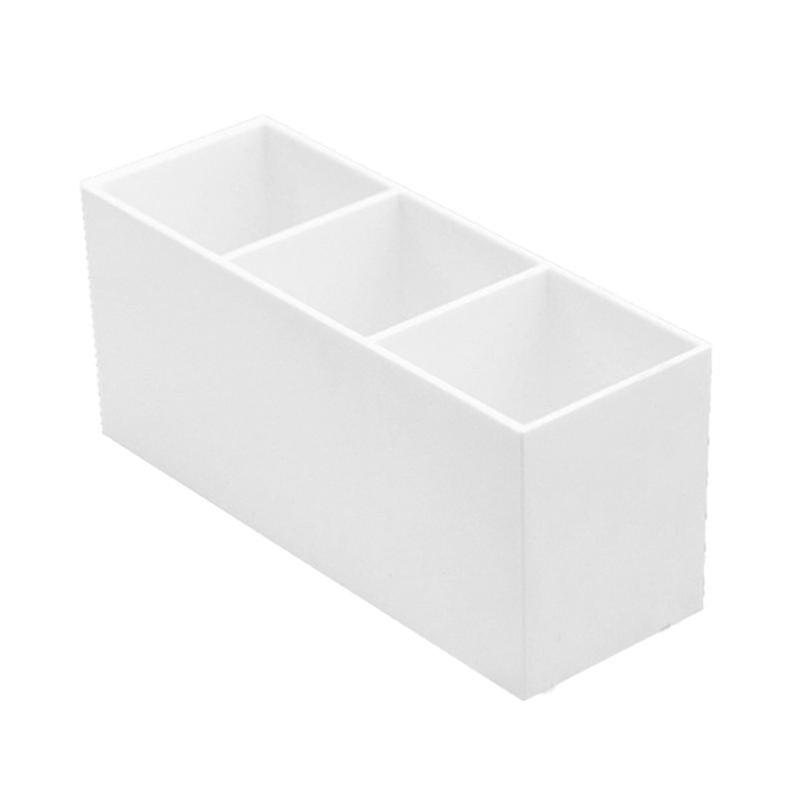 1pcs Three Compartments Cosmetic Brush Container