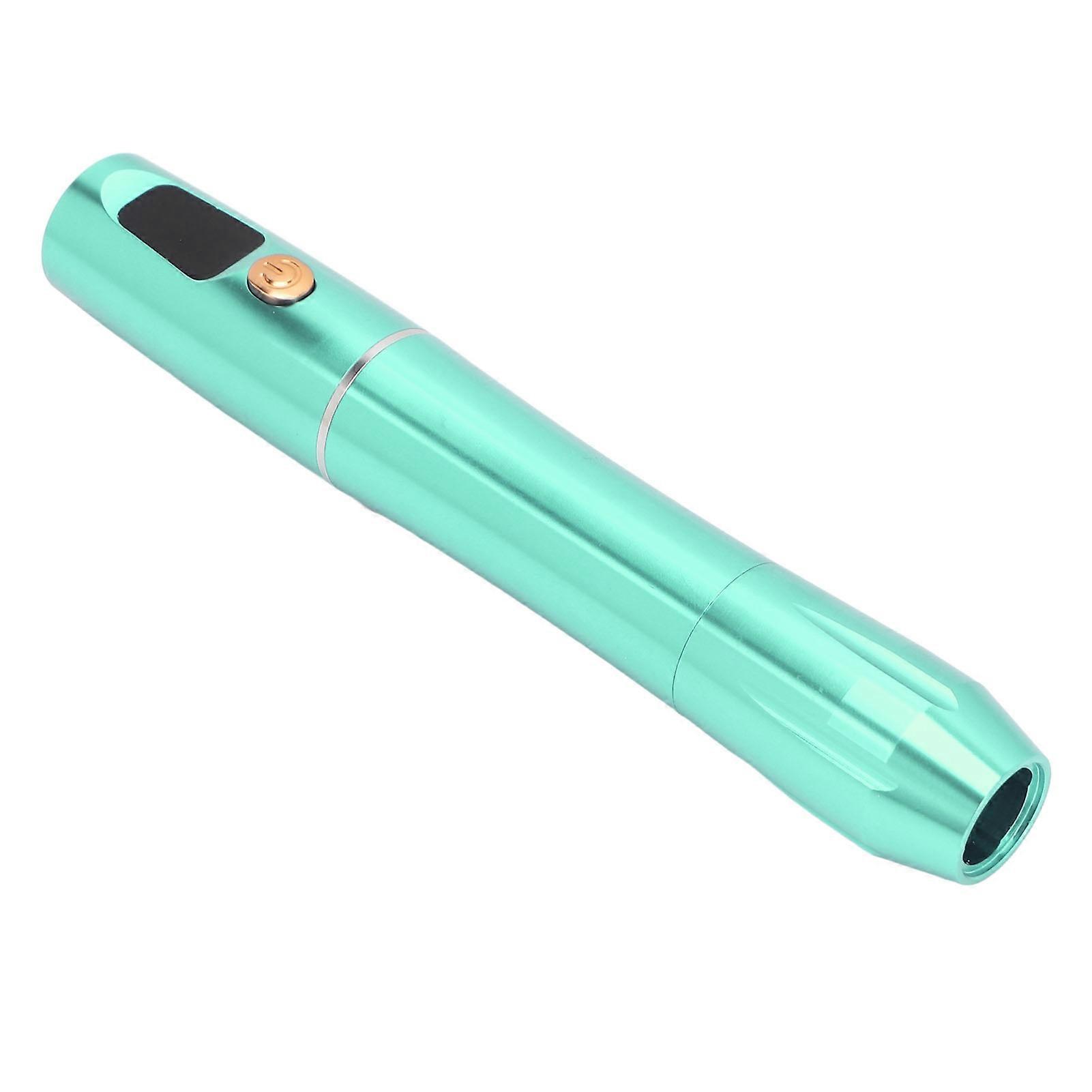 Permanent Makeup Machine 5 Speed Gears Wireless Charging PMU Machine LCD Display Green Tattoo Pen 600mAh 100‑240V US Plug