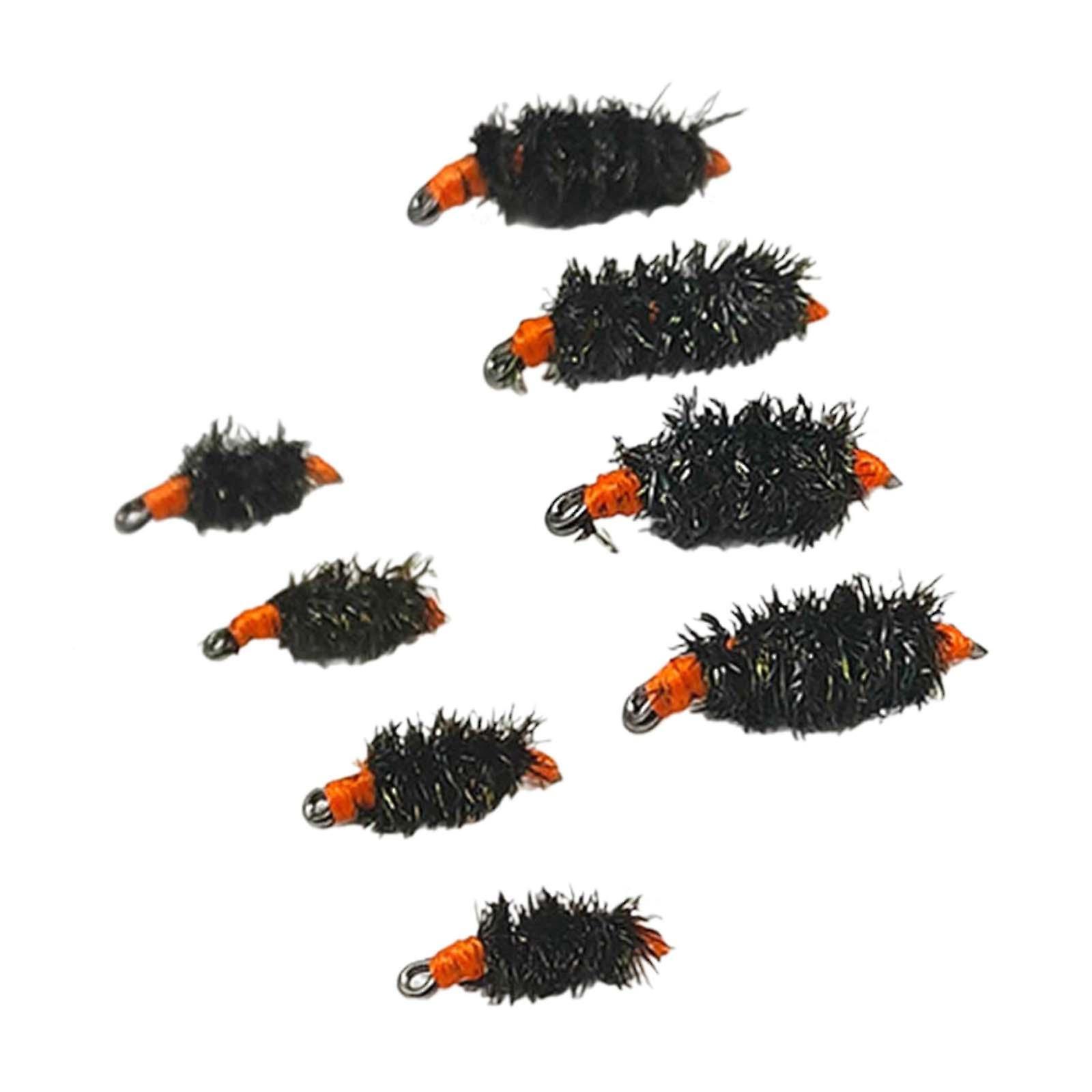 8x Fly Fishing Lures Professional Realistic with Carry Case River with Hooks
