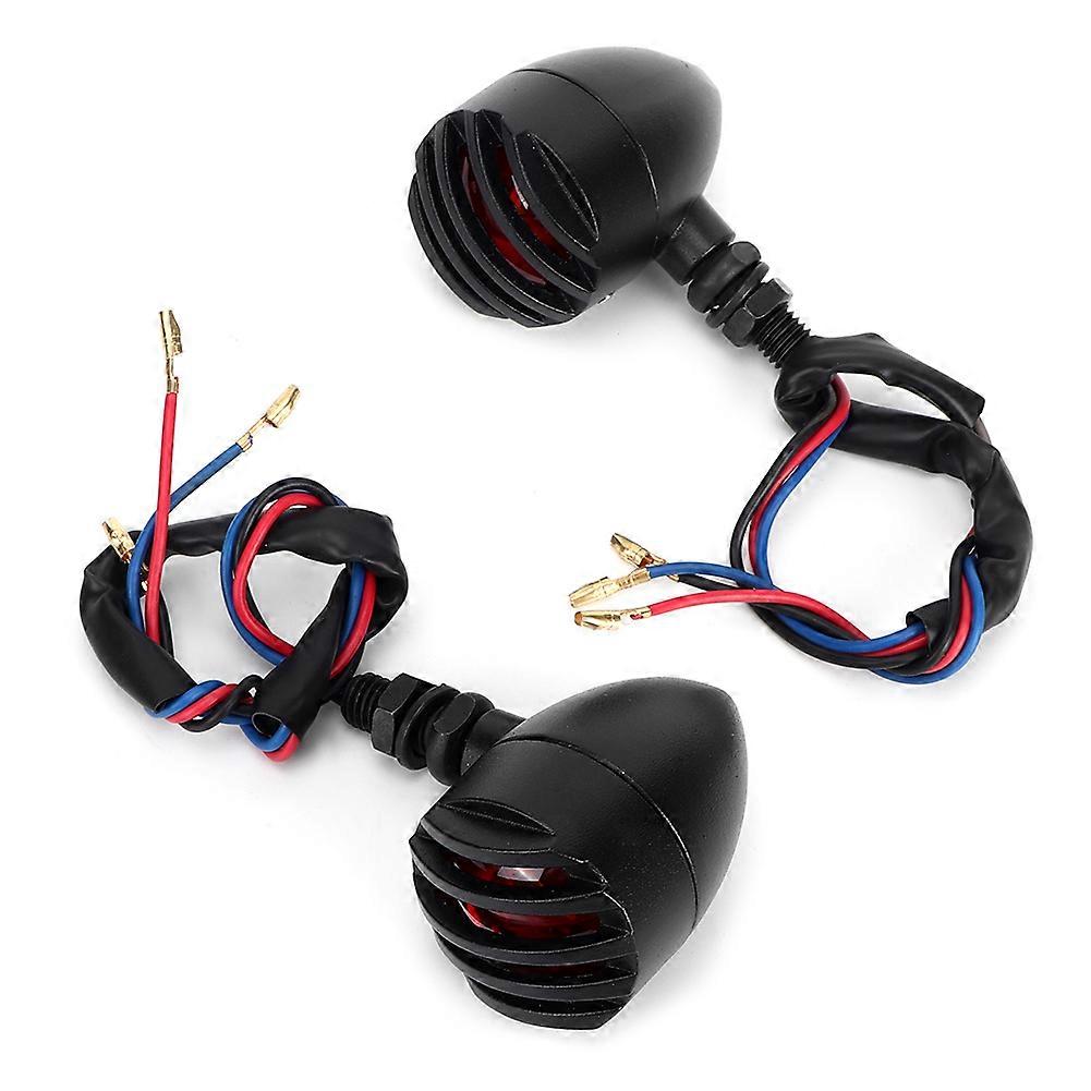 12V 5W Universal Vintage Motorcycle Turn Signal Light Indicator Lamp Modified PartBlack Red NO.38762