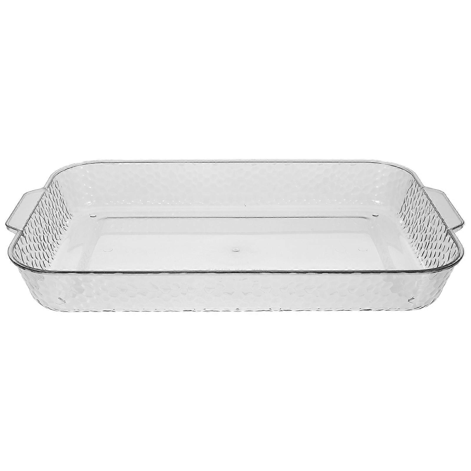Serving Tray Entertaining Serving Platter Fruit Snacks Reusable Plastic Tray for Serving Light Grey