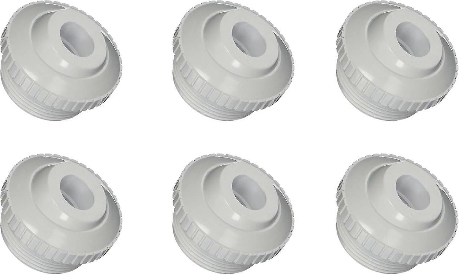 6-Pack Pool Return Jet Fittings - Compatible with Hayward SP1419D, 1-1/2" MIP Thread, White