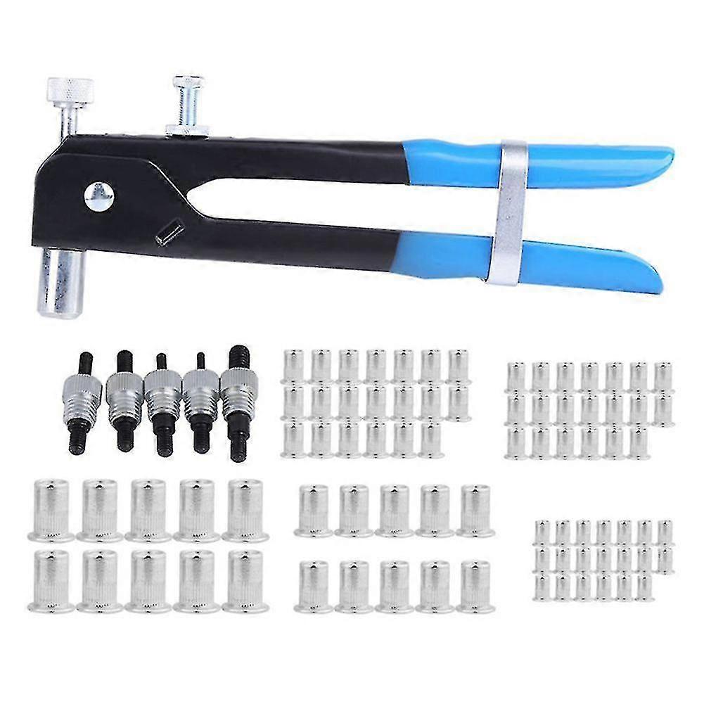 86pc manual rivet gun tool wrench assembly nut insertion mandrel M3-M8