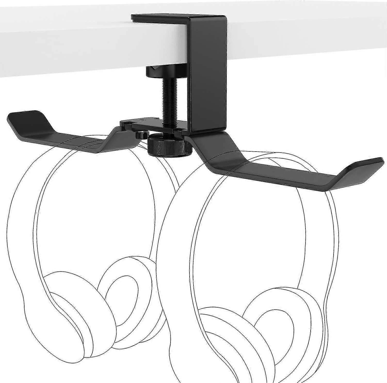 Universal Aluminum Headphone Stand Multi-function Desktop Stand With Adjustable Clamp