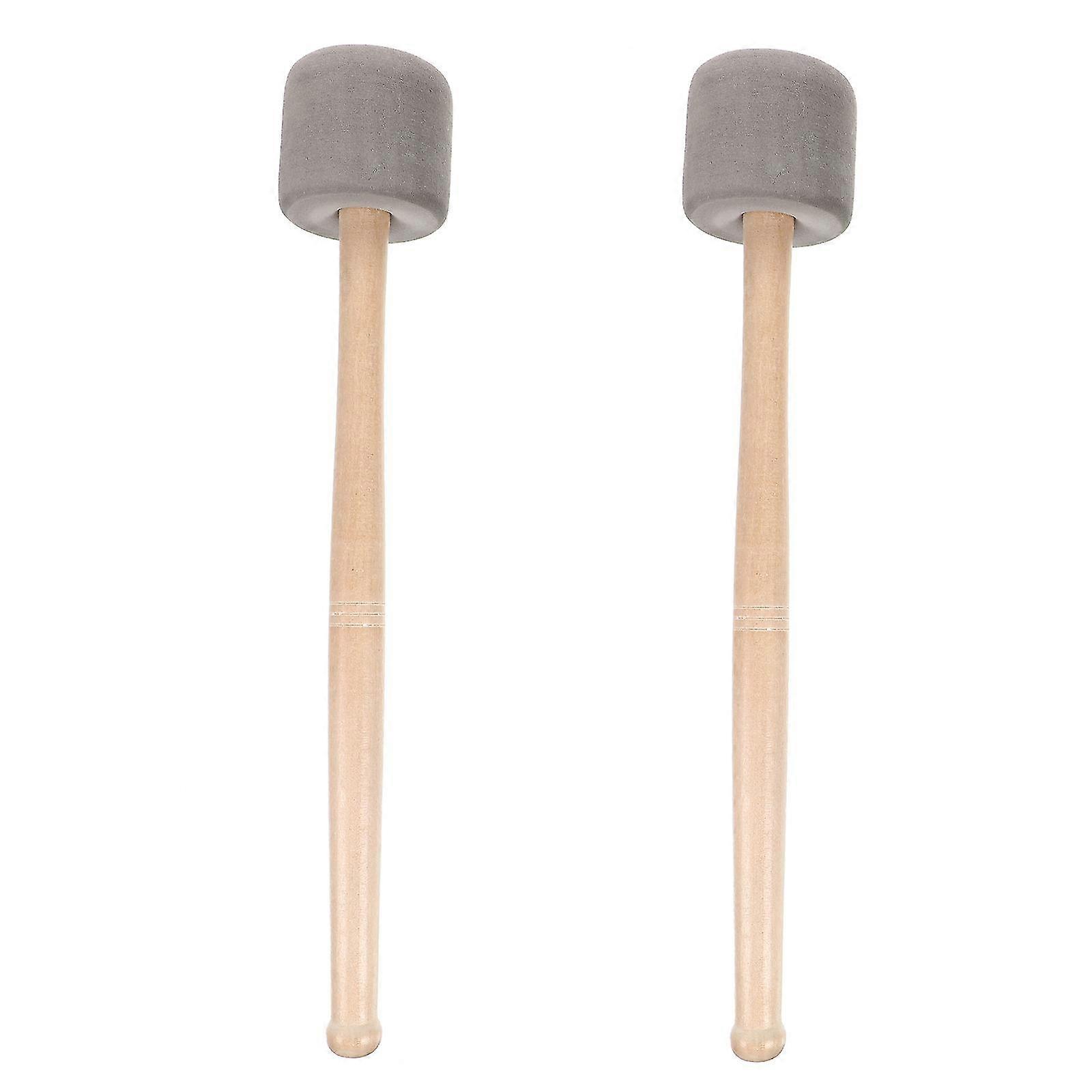 2pcs Drumstick Foamed Big Drum Hammer with Wood Handle for Percussion Bass-Yvan