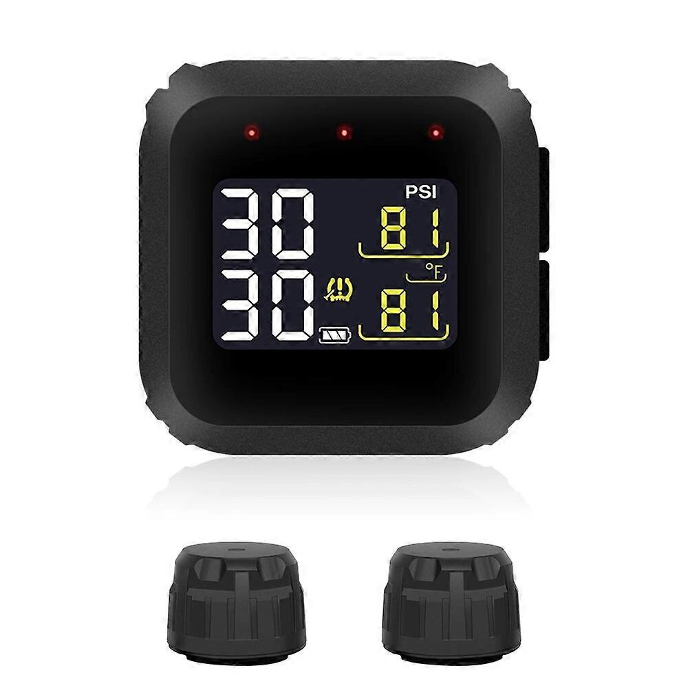 Motorrad TPMS Reifendrucküberwachungssystem Wireless LCD Buntes Display Digital Moto Zeitänderung