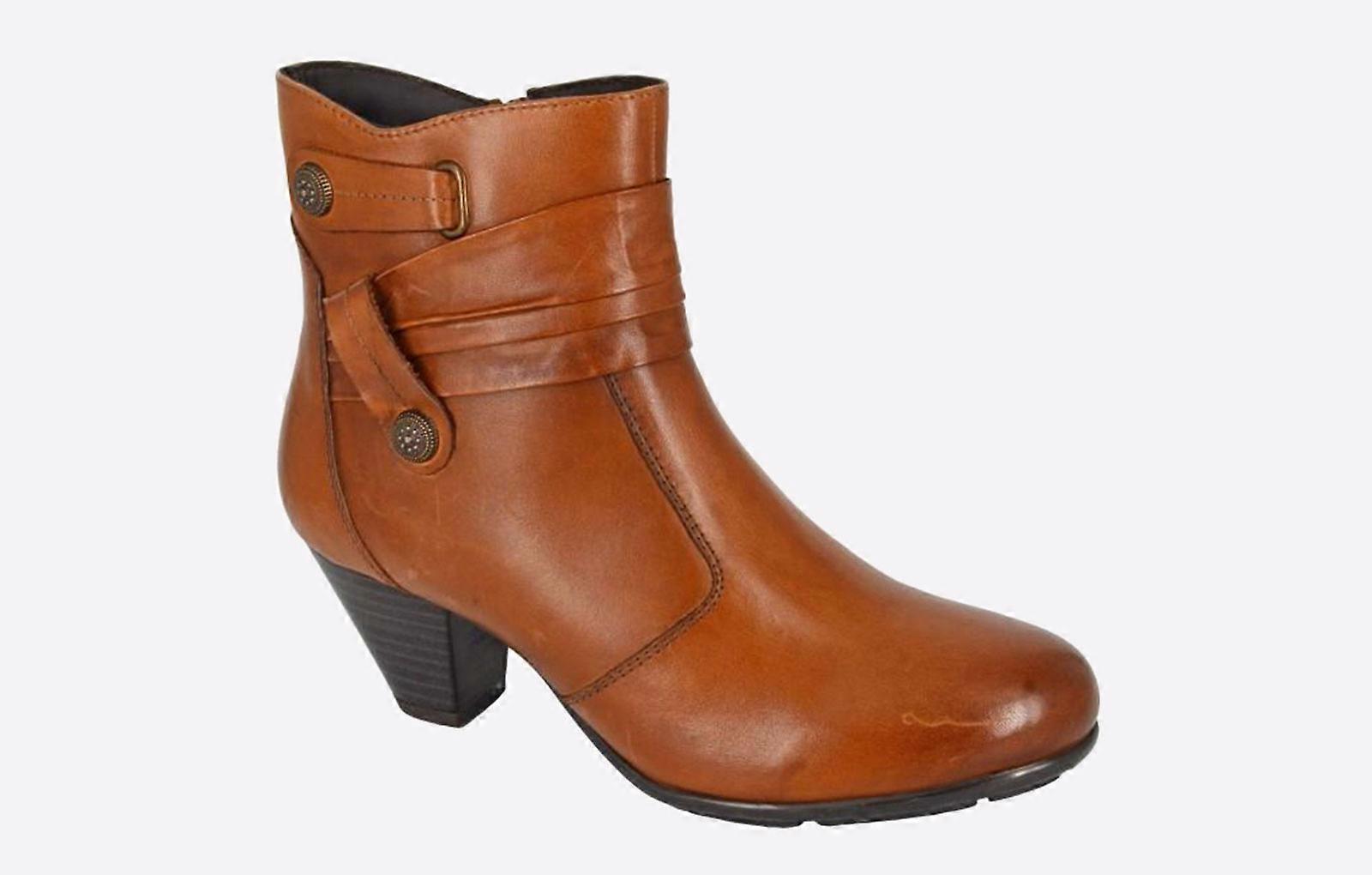 Cipriata Claretta Memory Foam Ankle Boots Tan