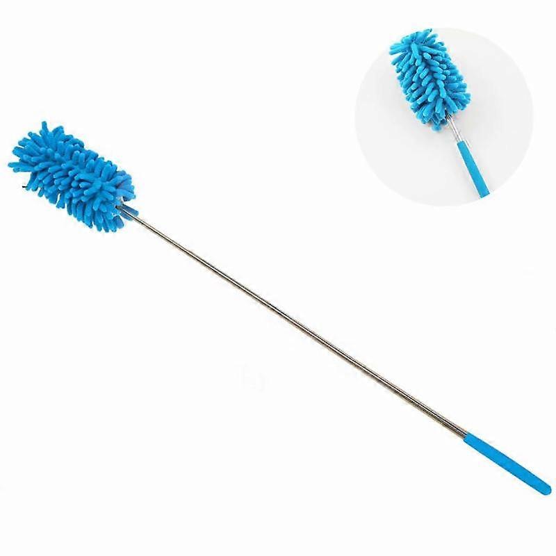 Retractable desktop dusting brush, feather duster