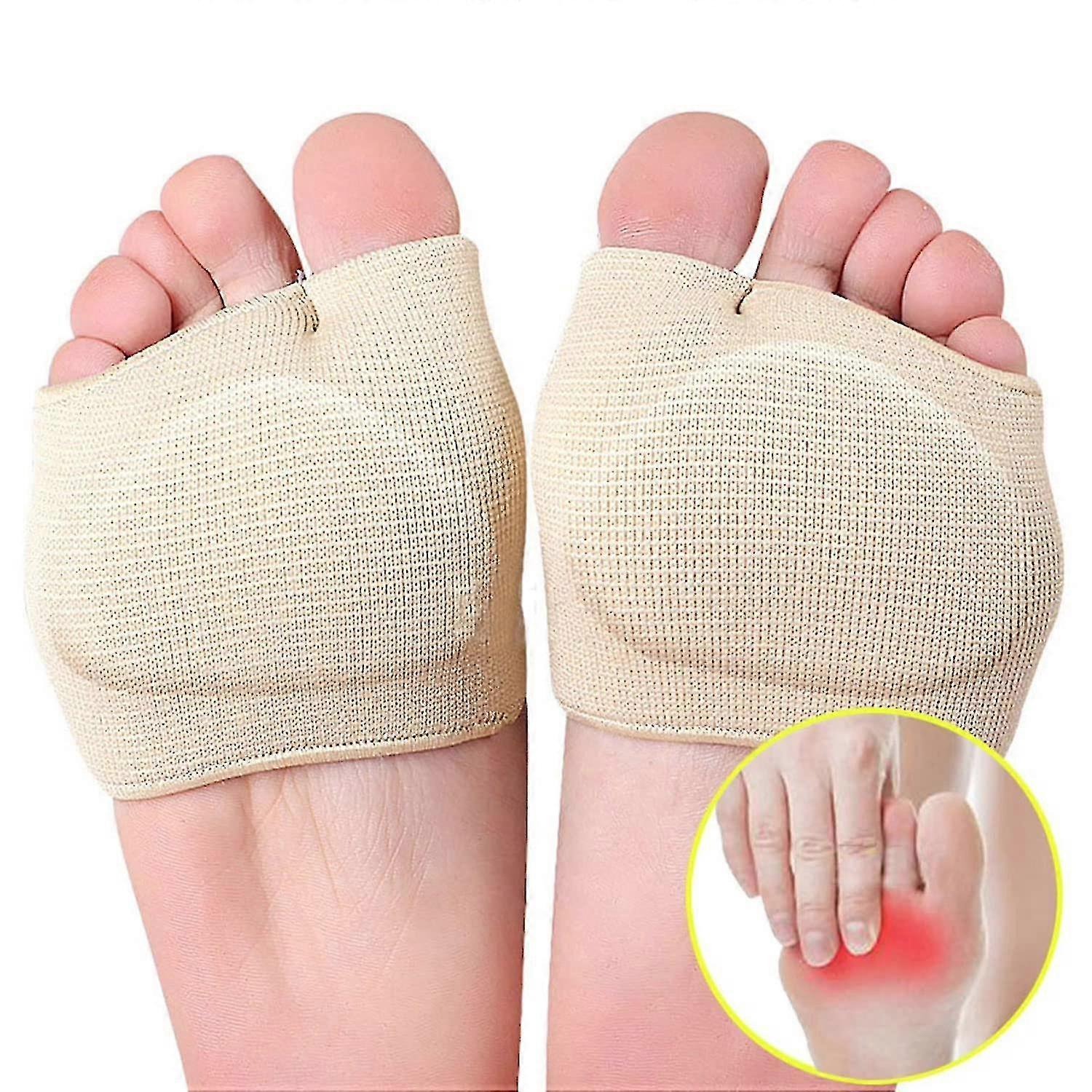 女性と男性のためのゲル中足骨パッド - フットクッションのボール - ファブリックソフトソックス - サポート-良い