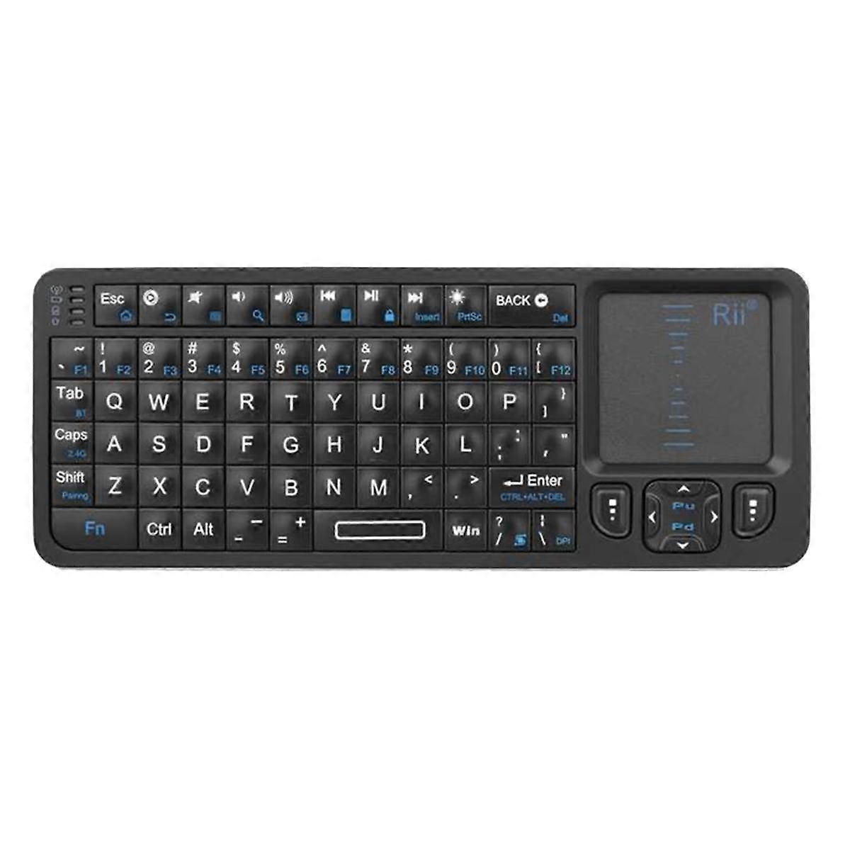 Mini Bluetooth Keyboard, Backlit Wireless Keyboard with IR Learning,2.4G Portable Keyboard with Tou