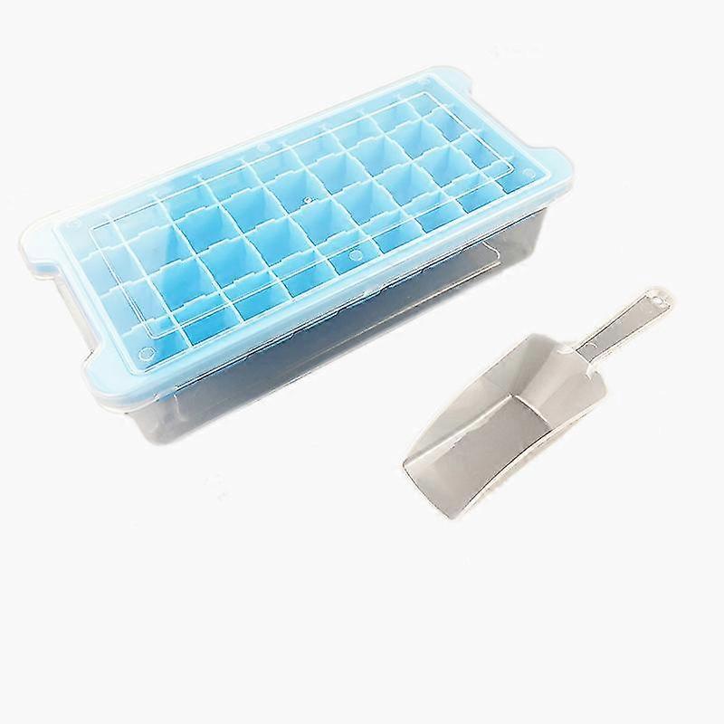36 Grid Ice Tray With Ice Box Ice Shovel Silicone Ice Box, Household Square Ice Cube Mold