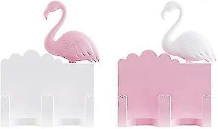 2 Pack Self Adhesive Flamingo Hooks For Home And Office, For Kids And Adults (flamingo)