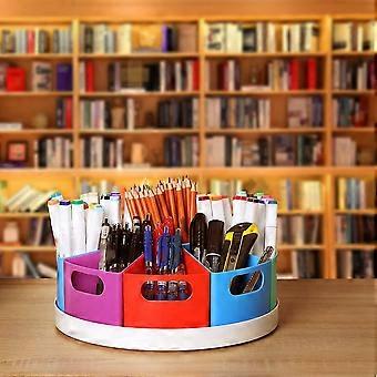 Porte-Crayons Rotatif CYEER - Bambou, 360°, Grande Capacité, Pour Crayons/Feutres/Pinceaux