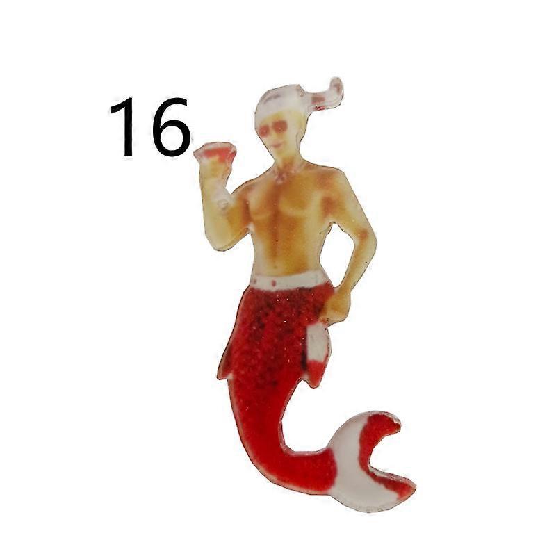 2D الكرتون ذكر حورية البحر قلادة عيد الميلاد الحلي شقة ميرمن سيارة شنقا الحلي شجرة عيد الميلاد الحرف ديكور هدية الاطفال