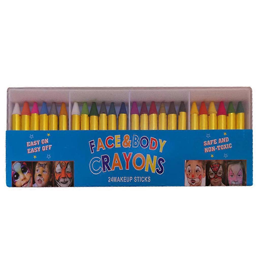 チャームボディペイント24色メイクアップスティックライブハウスパーティーチャイルド化粧品玩具