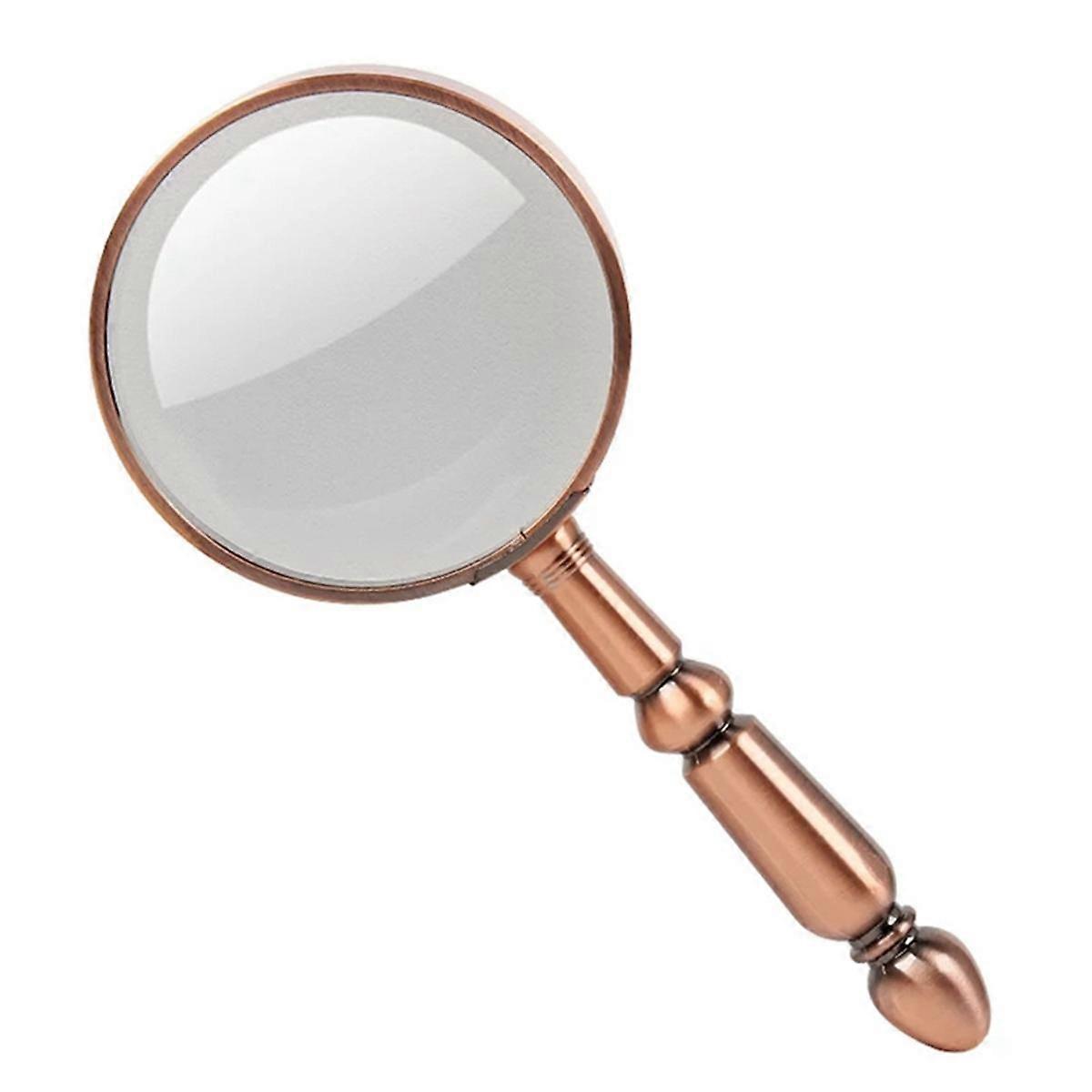 20X Portable Metal Magnifier Retro Portable Optical Magnifying Glass Repair Watch Jewelry Loupe Antique Handle Magnifier