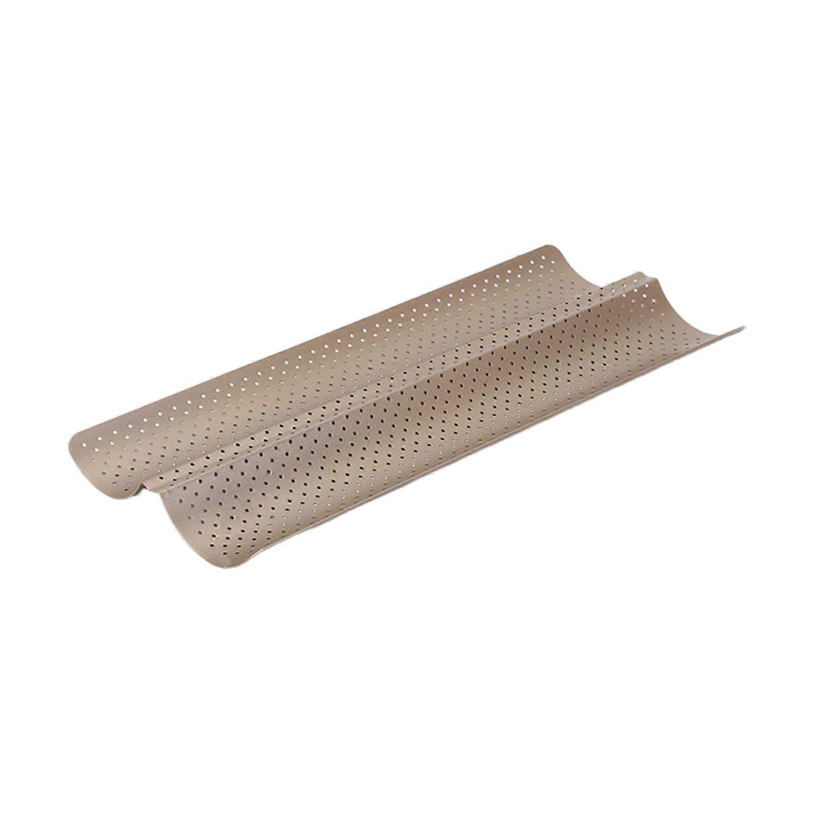 Baguette Bread Pan Non-Stick Wavy Baguette Mold Perforated Baguette Baking Tray for Sourdough Italian Bread