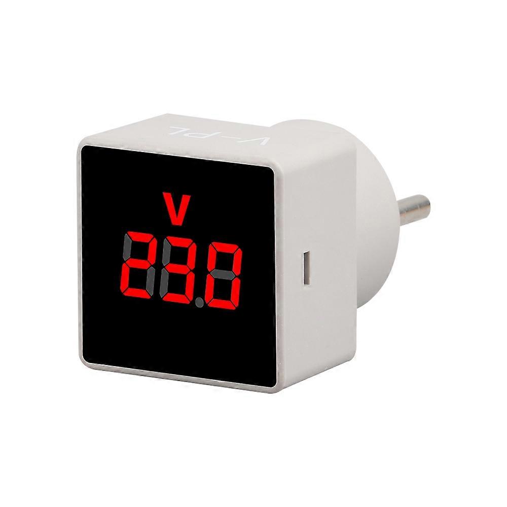EU Socket AC 50-380V Voltmeter LCD Digital Display Voltage Measuring Instrument Mini AC Voltmeter Circuit Breaker Finder