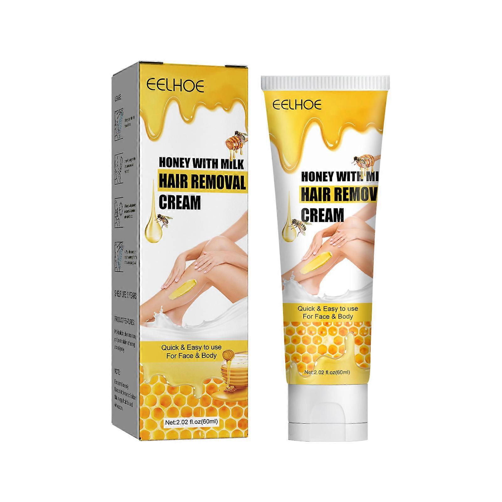 Honey with Milk Hair Removal Cream Quick and Painless Hair Removal Cream for Face and Body